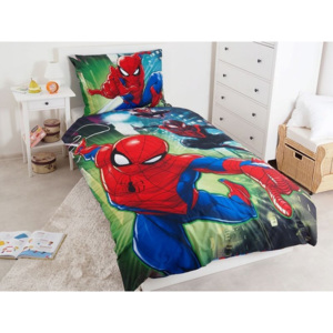Licenční bavlněné povlečení Spiderman modrá 140x200