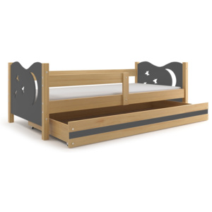 Dětská postel Mikuláš sosna 160x80, 6 barevných variant (Dětská postel Mikuláš sosna 160x80 s úložným prostorem)