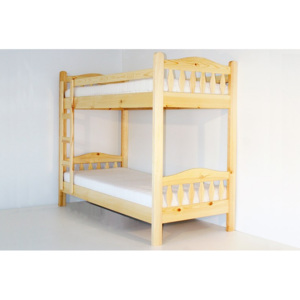 Patrová postel z masivu Bořek s žebříkem