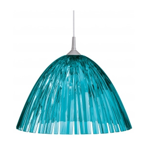 REED lustr, závěsné stropní svítidlo KOZIOL (barva transp. modrá-petrolejová)