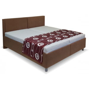 Zvýšená čalouněná postel Martina, s úložným prostorem , Světle šedá mikroplyš