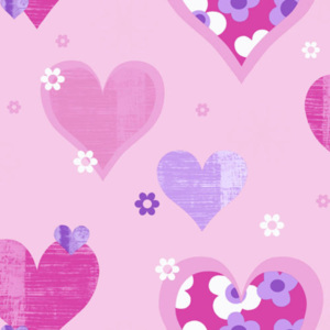 Tapeta na zeď - Arthouse Happy Hearts Happy Hearts Pink