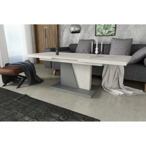 NOIR dub craft bílý/šedá rozkládací, konferenční stůl, stolek