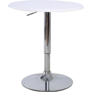 Barový stůl s nastavitelnou výškou, bílá, BRANY