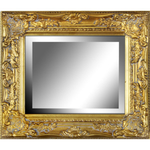 Dřevěné zrcadlo Zlatý rám Klasik 88227138ZF