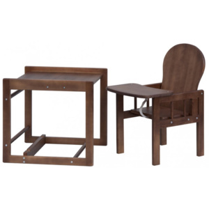 Dětská dřevěná jídelní židlička Scarlett KOMBI - masiv borovice - wenge