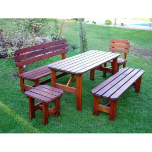 ORB - zahradní sestava - stůl,2x lavice,stolička a židle