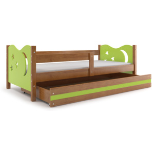Dětská postel Mikuláš olše 160x80, 6 barevných variant (Dětská postel Mikuláš olše 160x80 s úložným prostorem)