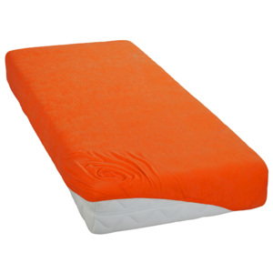 Froté prostěradlo Oranžové BedTex Rozměr: 90x200 cm
