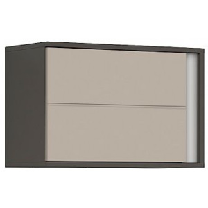 Závěsná skříňka Elgraphic II - šedý wolfram/bílá/červená
