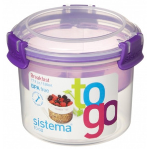 Sistema Snídaně To Go, 530 ml, Sistema, fialová