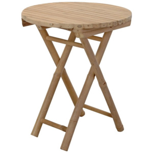 Bambusový stolek, skládací, kulatý - Ø 50 cm x H 60 cm