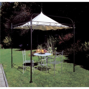 Elegantní kovová pergola s látkovou střechou Romantic