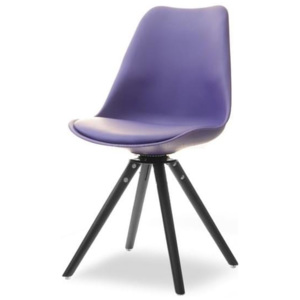 Jídelní židle otáčecí SILAS OBROT fialová-černá