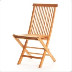 Zahradní skládací židle AZA02 dřevěná z masivu s opěradlem, venkovní