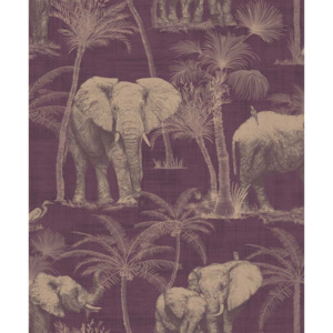 Tapeta na zeď - Arthouse Elephant Grove Elephant Grove Aubergine