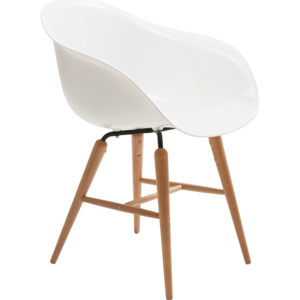 Židle s opěrkou Forum Wood White