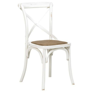 Značka Jídelní židle s ratanovým sedákem Harvest (SET 2 ks), bílá