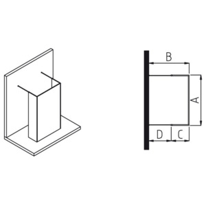 Polysan MODULAR SHOWER rozměry mm: A882 B=C+D C380 D