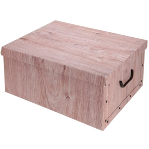 Home collection Úložná krabice Wood kresba dřeva 49,5x39x24cm