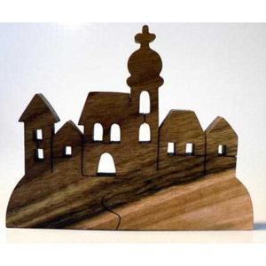 Makovský Dřevěné dekorace - dřevěný svícen - Městečko ov.dřevo