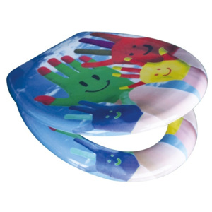 WC sedátko Eisl, softclose, duroplast, Colorful Fingers