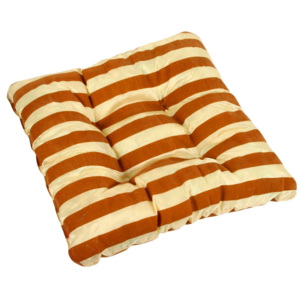 Bellatex Sedáky na židle prošívané 41/208 Leona 40x40 cm vanilka/oranžová