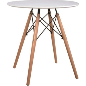 Jídelní stůl, dřevo + MDF, bílá, GAMIN 60