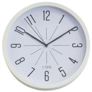 Bílé nástěnné hodiny Fisura Neo Dial, ⌀ 30 cm