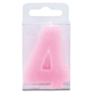 Svíčka ve tvaru číslice 4 - mini, růžová - Stadter - Stadter