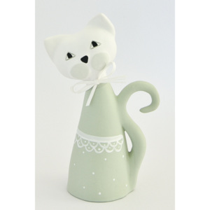 Keramika Andreas® Kočka malá - světle zelená