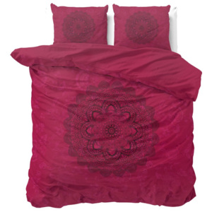 Růžové bavlněné povlečení na dvoulůžko Sleeptime Kaleido, 240 x 220 cm