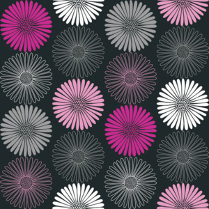 Arthouse Tapeta na zeď - Arthouse Daisy Black/Pink role 53 x 1000 cm