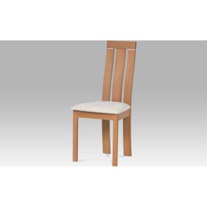 Jídelní židle masiv buk, barva buk, potah krémový