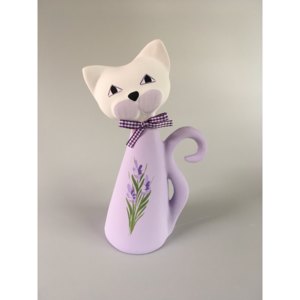 Keramika Andreas® Kočka malá - fialová s levandulí