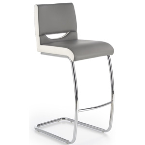 Halmar Barová židle H-87, bílá/šedá