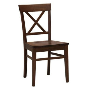 Židle GRANDE masiv tmavě hnědá sedák masiv, cena za ks