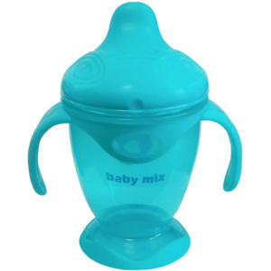 BABY MIX Dětský kouzelný hrneček Baby Mix 200 ml světle modrý