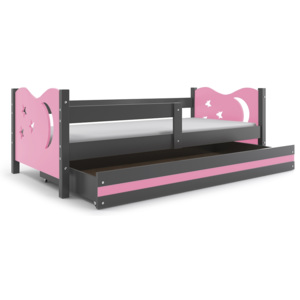 Dětská postel Mikuláš šedá 160x80, 6 barevných variant (Dětská postel Mikuláš šedá 160x80 s úložným prostorem)