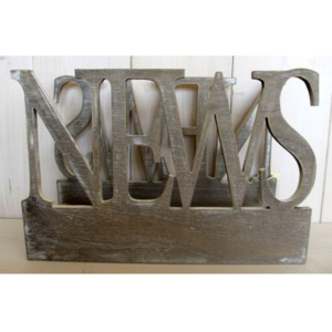 Dřevěný stojan na noviny News natural PSN48836334