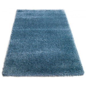 Kusový koberec Shaggy vlas 50 mm modrý, Velikosti 200x290cm
