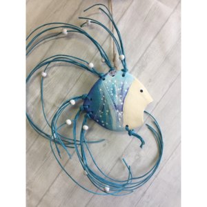 Keramika Andreas® Ryba závěsná do prostoru malá modrá