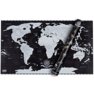 Stírací mapa světa (black edition)