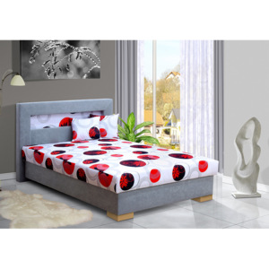 VÝPRODEJ - Čalouněná postel s úložným prostorem Mia Ivana Barva: šedá