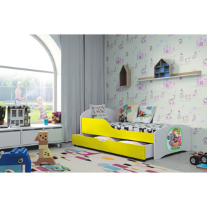 Dětská postel s úložným prostorem Robert + matrace ZDARMA! Robert : Rozměr 140x80cm , Robert : Barva Žlutá
