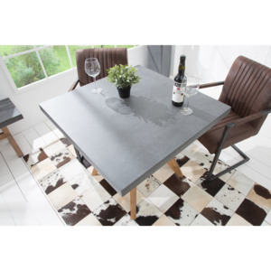 Jídelní stůl CEMENTY 90 cm – šedá