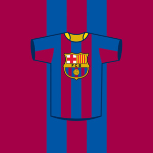Dětský ručník FC Barcelona Dres - 30x50 cm