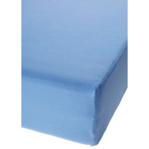 Jersey prostěradlo s elastanem středně modré Rozměr: 70x140 cm