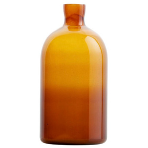 Tmavě oranžová skleněná váza BePureHome Chemistry, výška 30 cm