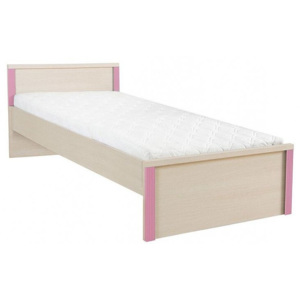 BRW Dětská postel - jednolůžko LOZ/90 , dub-růžová